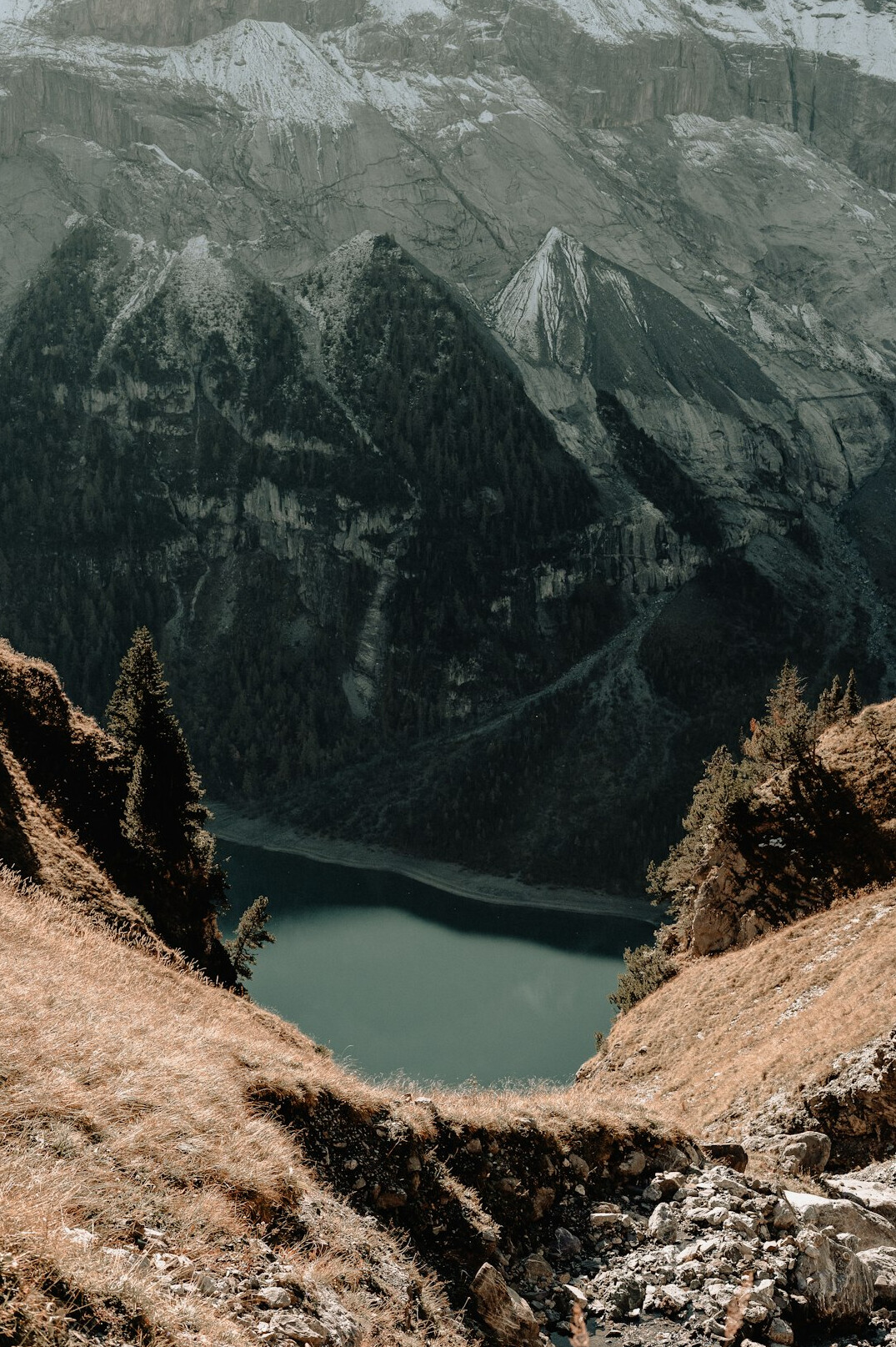 swiss alps lake