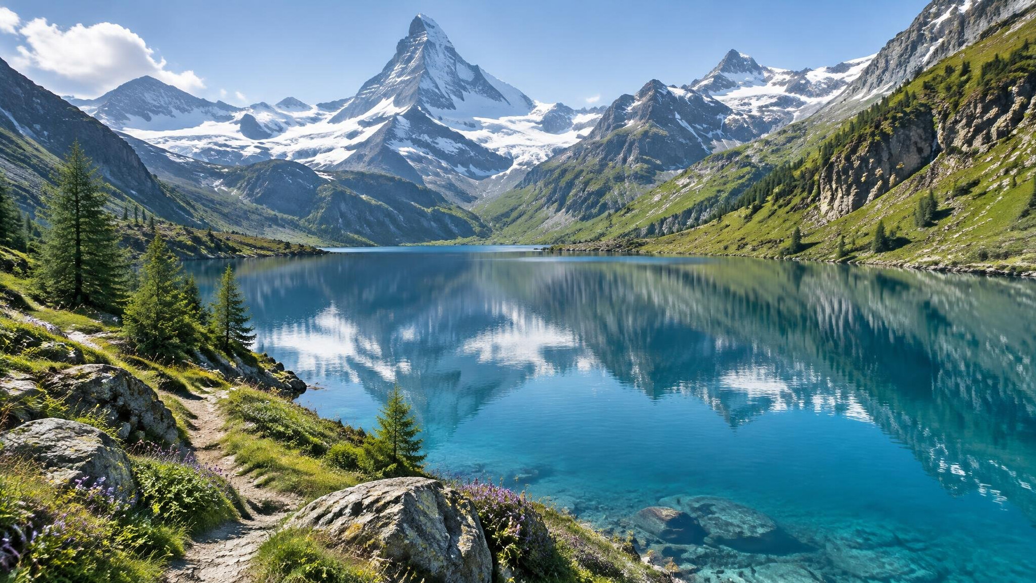 alpine lake switzerland