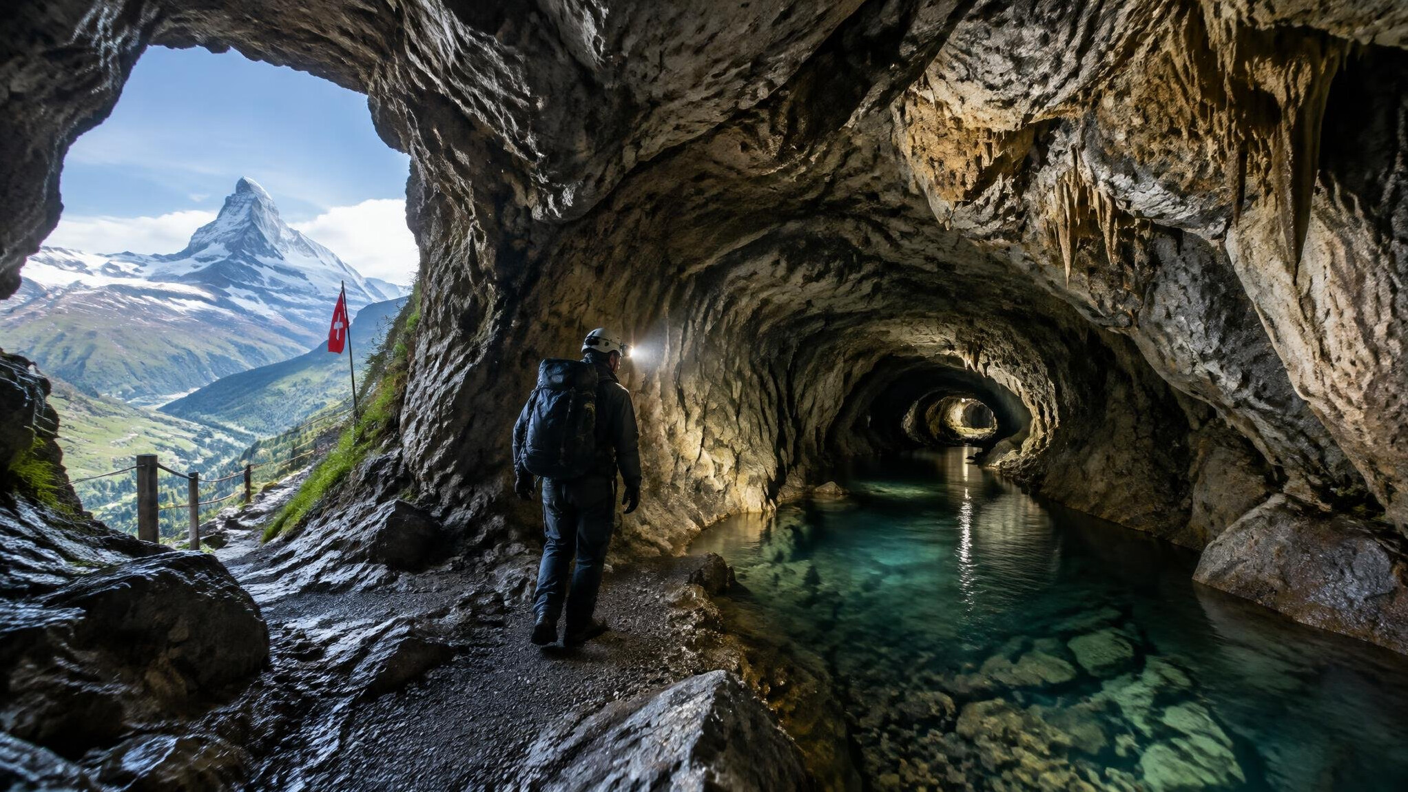 swiss cave entrance