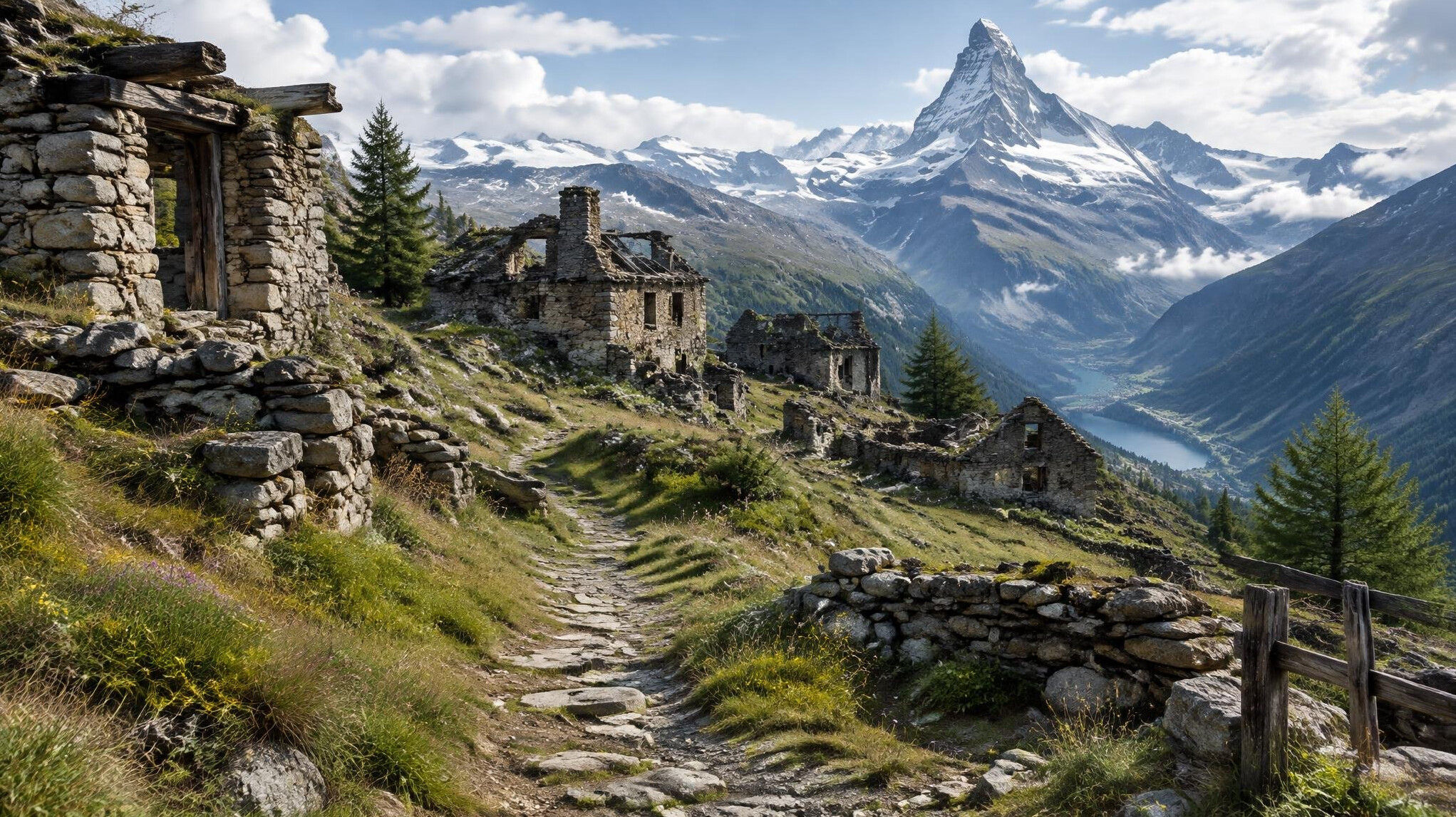 ruined swiss hamlet